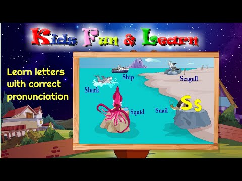 The letter S learning with Alphabet song. #alphabet #education #cartoon #animation #2d #english