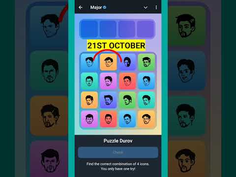 21 October Major puzzle durov Solved Today | Major Daily combo card 21 October