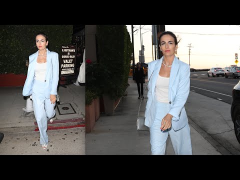 Actress Camilla Belle Looks Stunning in Baby Blue As She Steps Out For Dinner in LA!