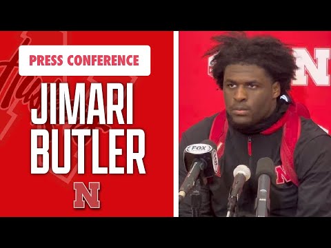 Nebraska Football DL Jimari Butler talks after Nebraska’s 56-7 loss at Indiana I HuskerOnline I GBR