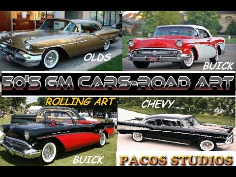 GM Cars Rolling Art 1957