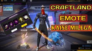 How To Claim New Emote In Free Fire / craftland emote kaise milega / free fire new events