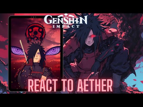 Genshin impact react to Aether as madara uchiha | naruto shippuden | Gacha life 2 | obito