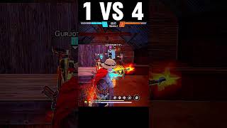 1 vs 4 💀clutch #freefire#foryou #ytshorts#shorts#totalgaming #foryoubage#youtubeshorts#shortsfeed