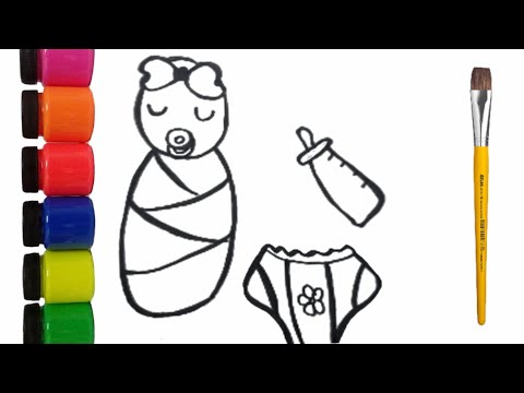 How to draw a newborn baby Easy drawing for children | Teach your child | How to draw baby easy