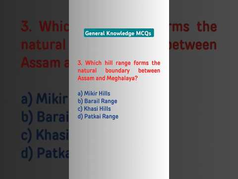 Assam Geography Quick Revision MCQs 2024 | Competitive Exam Prep |#gk #quiz