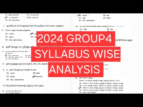 2024 TNPSC Group4 exam Syllabuswise analysis