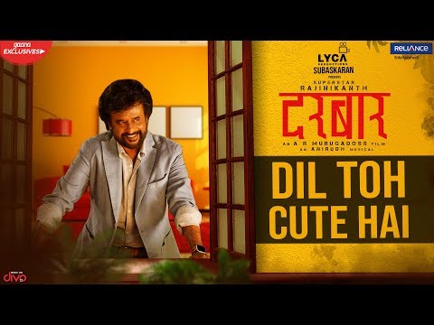 DARBAR (Hindi) - Dil Toh Cute Hai Lyric Video | Rajinikanth | AR Murugadoss | Anirudh | Armaan Malik