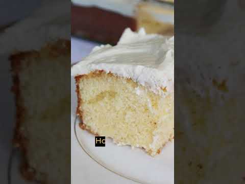 Hot Milk Cake With Buttercream Frosting Recipe #shorts