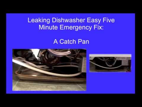 How to Repair a Leaking Dishwasher-An Emergency Fix-A Catch Pan