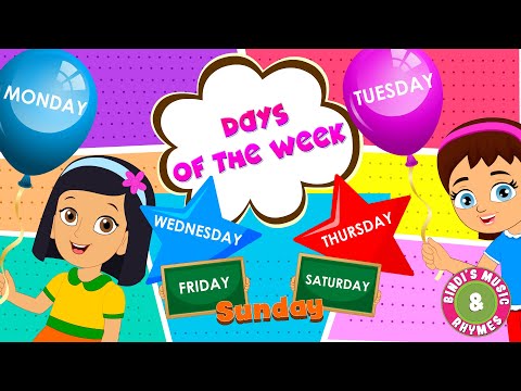 Days of the Week | Weekdays Rhyme for kids | Nursery Rhymes | Bindi's Music & Rhymes.