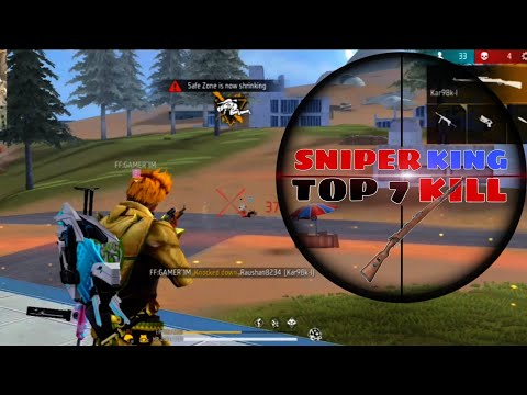 SNIPER 👑 KING Top 7  hadeshort 🔥 kill in BR-RANK 🎮 (Garena Free Fire Max) || #sniperking #viral