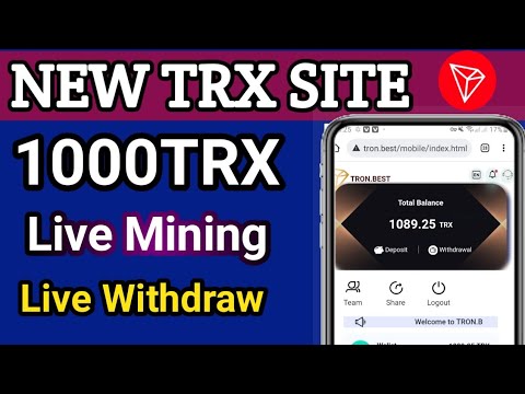 New 100% real trx mining site | TRON mining site 2022 | Make money online