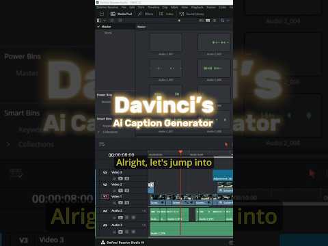 🗣️💬Turn your voiceover to text in seconds! ​⁠#davinciresolvetutorial #davinciresolve #aitools