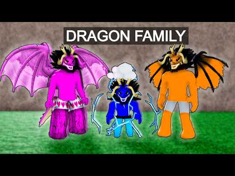 Adopted by a DRAGON FAMILY in Blox Fruits