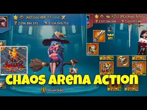 Lords Mobile - CHAOS ARENA ACTION. OCRBR AND BLACKTIGER DESTROYING