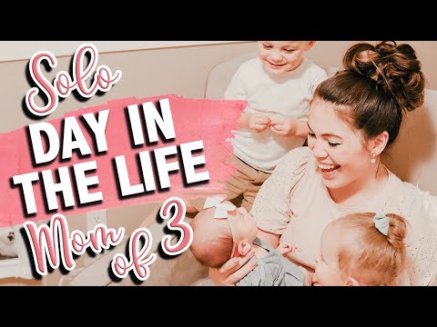 MOM OF 3 and NEWBORN DAY IN THE LIFE | Solo Mommy Day with 3 kids under 3 | The Carnahan Fam