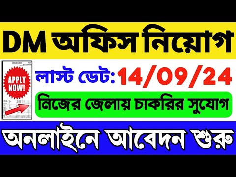 DM অফিসে নিয়োগ (WB JOB): New Government Job Vacancy | WB Group C Job | WB Job 2024 | WB Vacancy