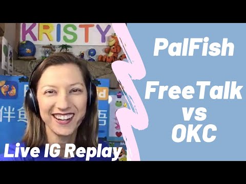 PalFish FreeTalk vs Official Kids Classes - Replay of Instagram Live Stream - Host Teacher Kristy