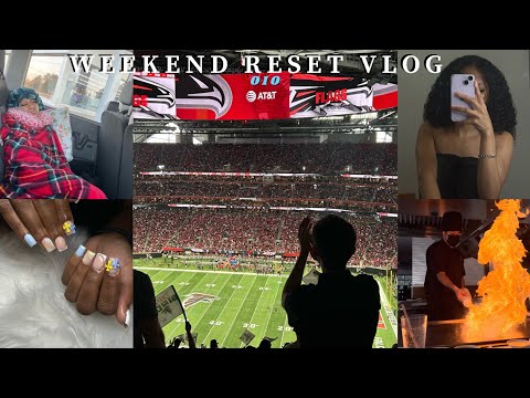 Weekend Reset Vlog 010! (RoadTrip, Falcons game , Natural curly hair routine & more)