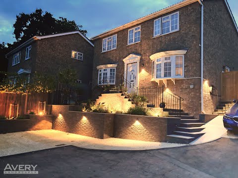 Driveway Transformation II: Night Lights Showcase | Avery Landscapes