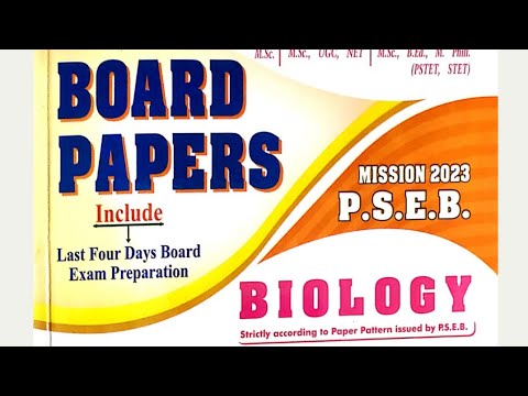 #Biology pseb class 12 practice papers, last four days imp questions