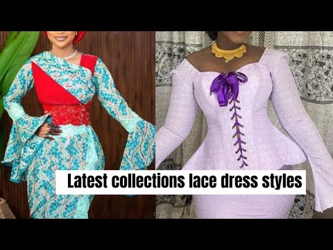 Beautiful lace coye d'ivoire dress designs for beautiful ladies