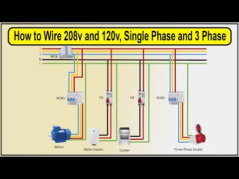 How to wire 208v and 120v | single phase and 3 phase | How to Wire 120V & 208V