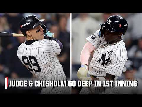 Aaron Judge & Jazz Chisholm Jr. hit BACK-TO-BACK HRS in Game 5 of World Series | ESPN MLB