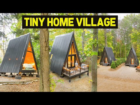 TINY HOME A-FRAME CABIN VILLAGE! (Full Airbnb Tour Of 20+ Cabins)