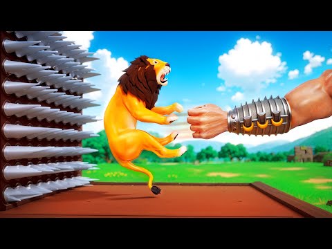 Funny Animals Epic Punch Game: Total Wipeout Game Challenge | Elephant Lion Funny Fails 2024