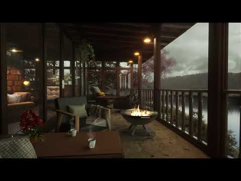 Soothing Rain & Thunder Sounds in Cozy Porch | Cozy atmosphere for relaxation and sleep | 8 Hours