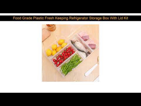 Food Grade Plastic Fresh Keeping Refrigerator Storage Box With Lid Kitchen Fridge Cabinet Freezer O