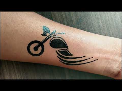 DIY | Easy bike tattoo design.................#tattoo #bike #art