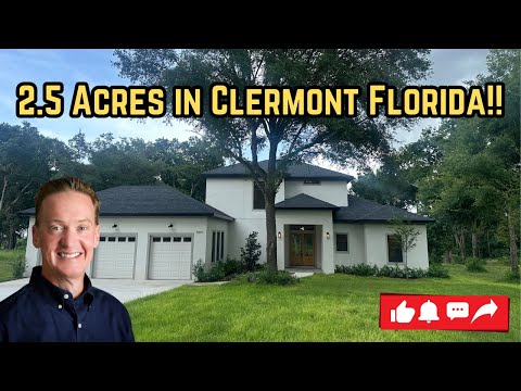 Brand new custom home in Clermont, Florida situated on over 2 1/2 acres!