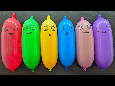 Making Hearts Slime with Funny Ballons - Satisfying Slime Videos