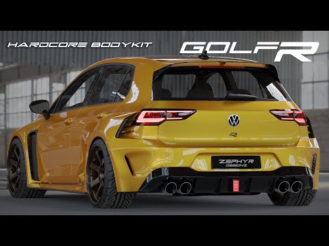 VW Golf R 2023 HARDCORE Bodykit Concept by Zephyr Designz | 4K