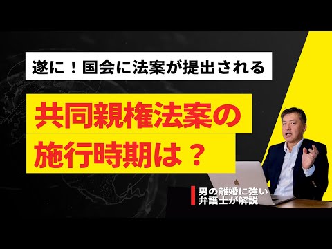 遂に！共同親権法案が国会に提出！注目の施行時期は？弁護士が解説