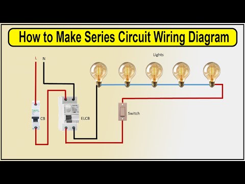 How to make Series Circuit Wiring Diagram | 1 switch to 3 light connection