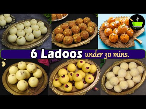 6 Ladoo Under 30 mins | Instant Diwali Sweets | Quick & Easy Diwali Recipes | Instant Sweets Recipes