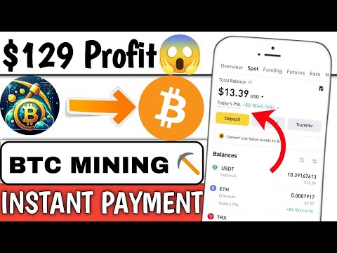 Bitcoin Mining App ⛏️ | New Crypto Loot Today 🤑| 5$ Daily Received 🤩| #mining  #instantcryptoloot