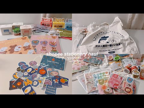 unbox with me as everyone sleeps 🌙  ( kinda asmr ¿ ) + cheap stationery haul || shopee philippines