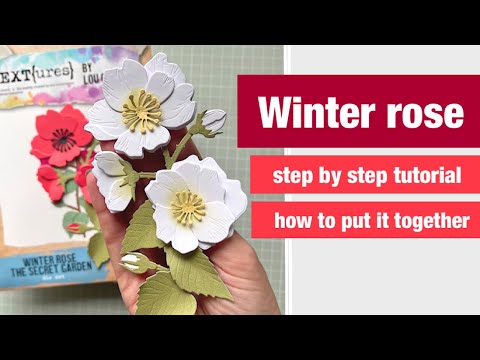 Winter rose 🌹 how to put it together @LouCollins  @CraftStashcoukTV #textures