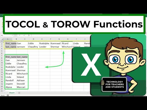 The Excel TOCOL and TOROW Functions