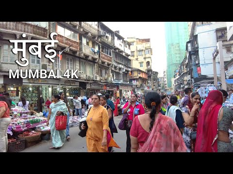 MUMBAI Walking Tour 🇮🇳 - INDIA’s Populous Megacity | Street Life Ambience 4K HDR