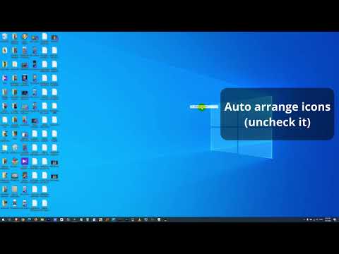 Why icons can't be moved on the Desktop? (Align to Grid, Auto arrange, Windows 10, Overlapping)