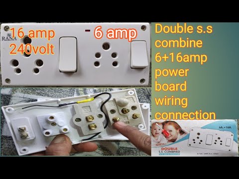 bouble s.s combine 6+16amp power board wiring connection with indicator #akelectricalwork #treding