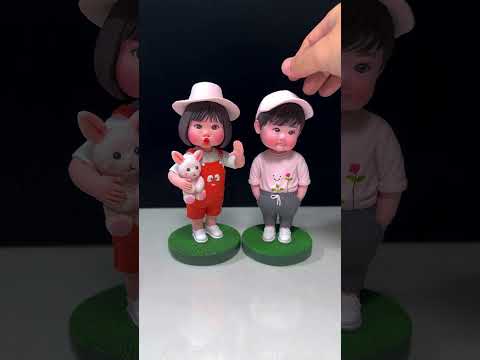 Meet My Cute Bobblehead Characters ：A Fun Clay Showcase