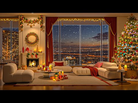 Dreamy Christmas Night 🌙 Chill Christmas Jazz & City Views🎄Relaxing Piano Jazz Music for Sleep,Relax