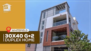 30x40 East Facing G+2 Duplex Home In Whitefield, Bangalore | Best Home Construction In Bangalore